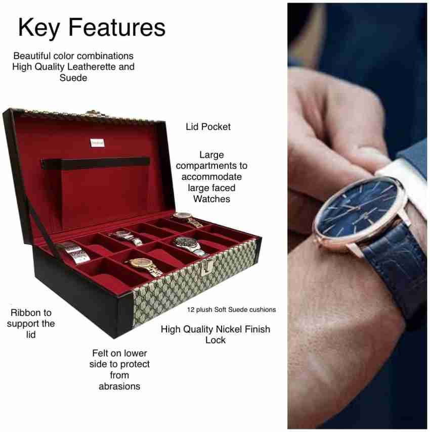 ChestKraft Cecelia 12 Slots Luxury Watch Box in leatherette and