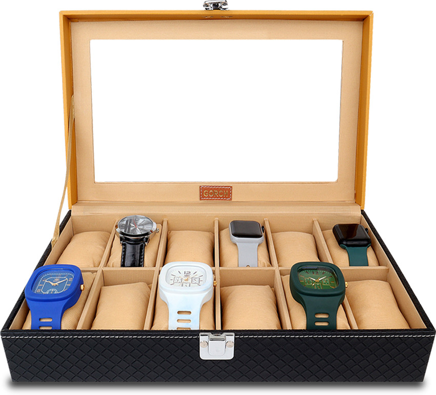 Gorch Watch Box organizer Watch Case Storage Box for Men and Women Watch Box Price in India Buy Gorch Watch Box organizer Watch Case Storage Box for Men and Women Watch