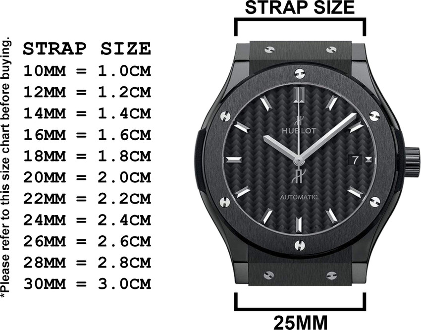 DBLACK HLS HUBLOT 25 mm Genuine Leather Watch Strap