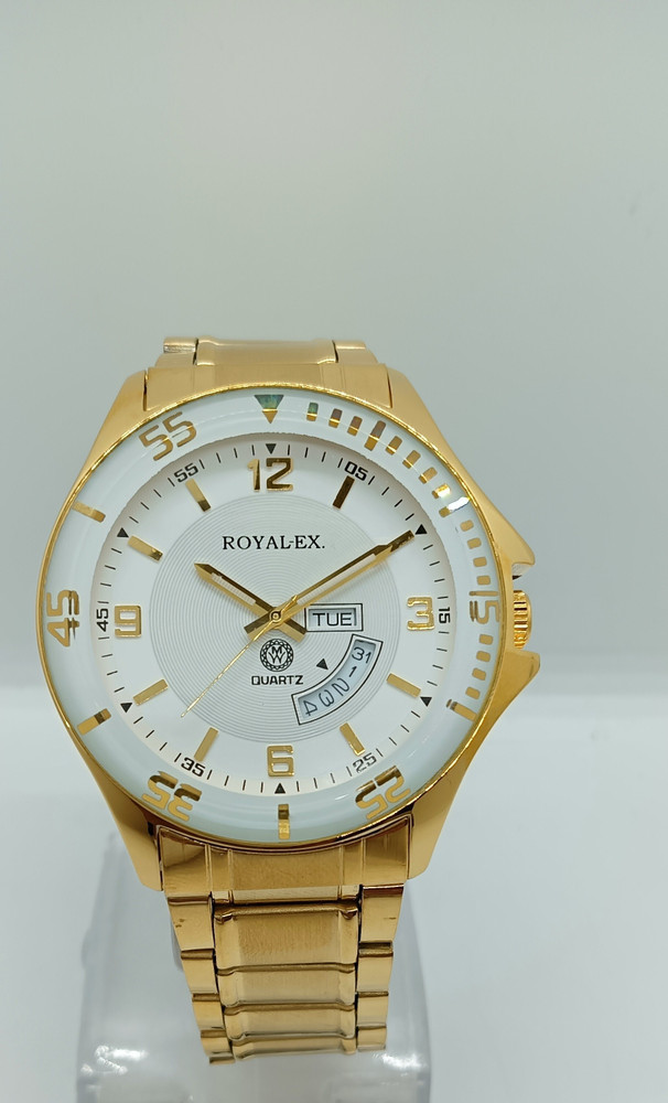 Gold watch white dial shop