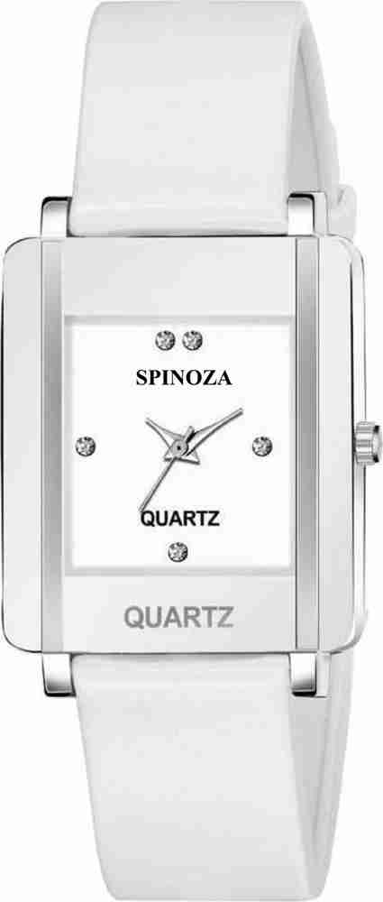 SPINOZA Soft silicon strap with curved finish glass attractive Analog Watch For Girls