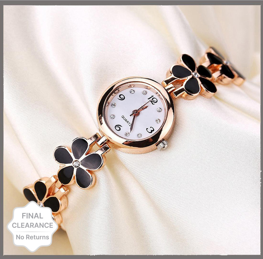 MINHIN Brand Luxury Bangle Watch Ladies Crystal Flower Bracelet Women  Lovely Gift Dress Quartz Watch Gold Plated Wristwatch  OnshopDealsCom