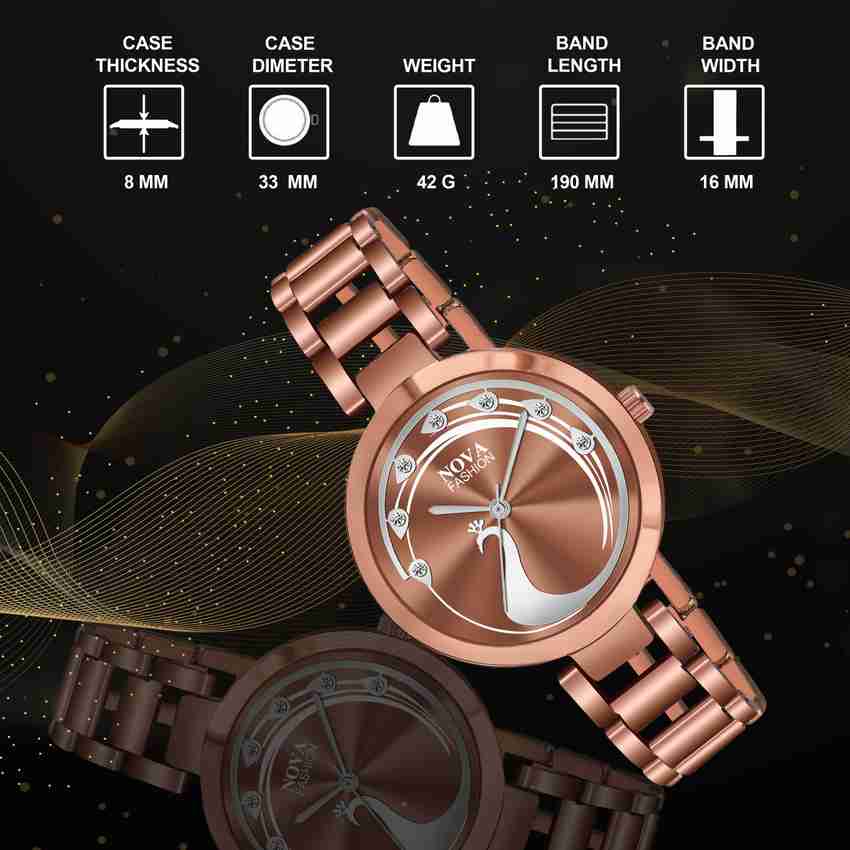 NOVA Women s Brown Chain watch Analog Watch For Girls Buy NOVA Women s Brown Chain watch Analog Watch For Girls Awesome Brownish Bracelet For Women s Girl s Wrist watch Online