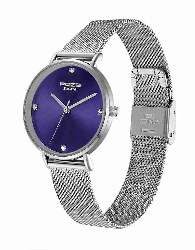 Sonata analog blue outlet dial women's watch