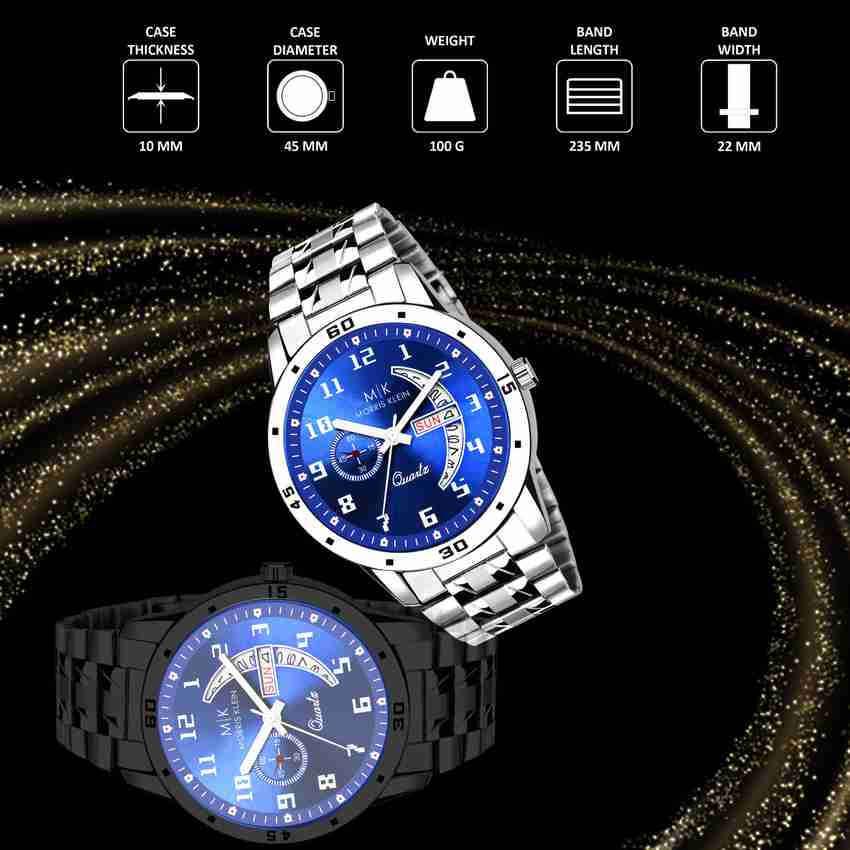 MORRIS KLEIN MK 2016 Trending Day Date Series Stainless Steel Chain for Boy Analog Watch For Men Buy MORRIS KLEIN MK 2016 Trending Day Date Series Stainless Steel Chain for
