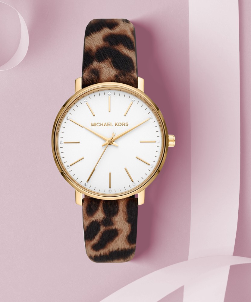 Michael kors 2024 leopard print watch