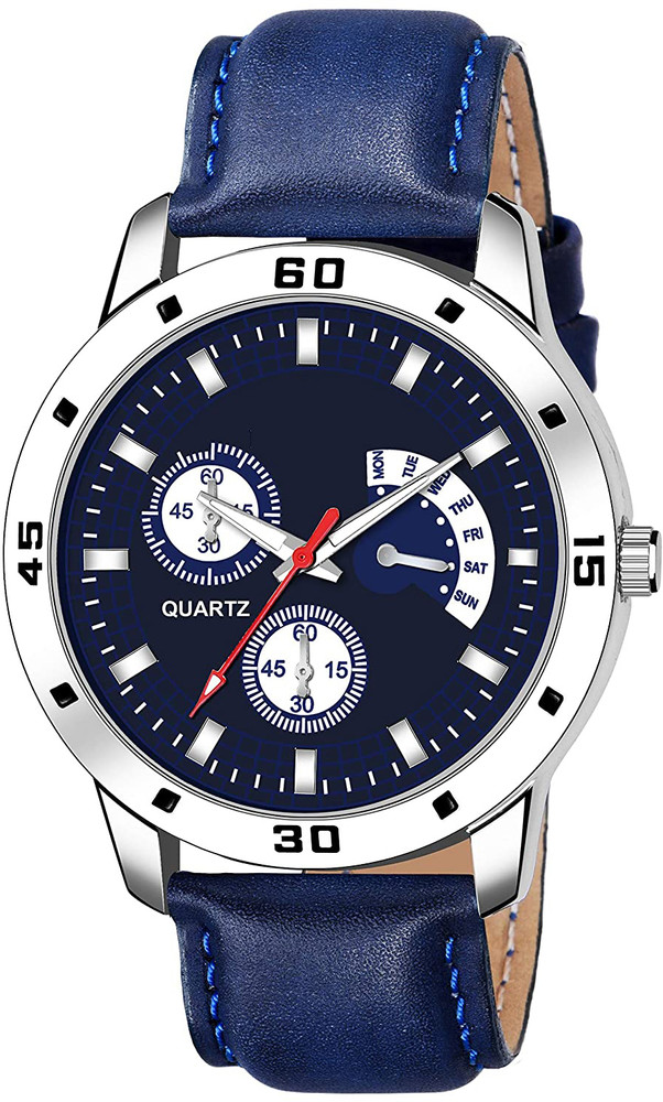 Forecast leather outlet wristwatch