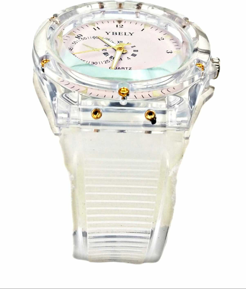Transparent analog watch shop