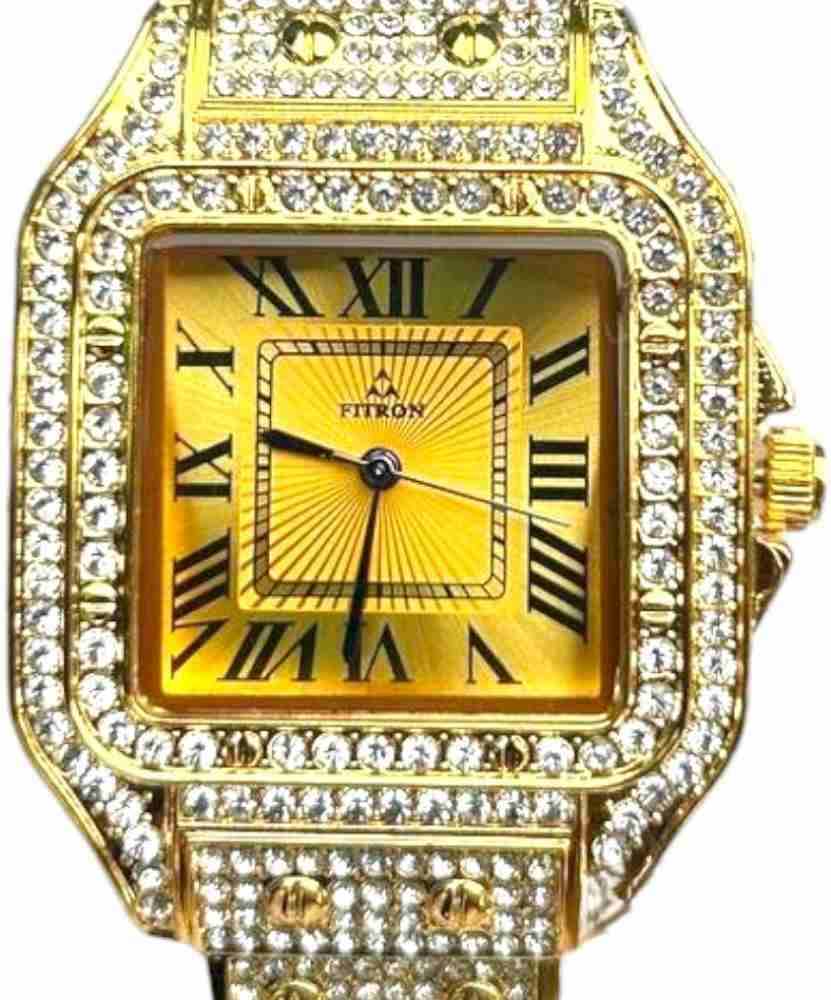 Fitron Fitron Iced Out Golden Diamon With gold Dial Womens Watch Fitron Iced Out Golden Diamon With gold Dial Womens Watch Analog Watch For Girls Buy Fitron Fitron Iced Out Golden Diamon With gold Dia...