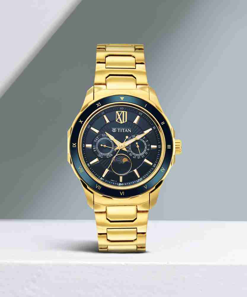 Golden colour best sale watch titan