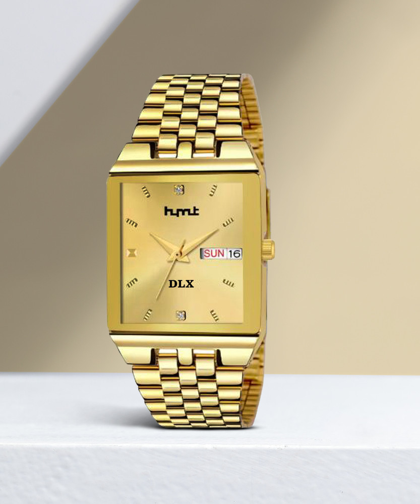 HMT DLX Golden Watches Analog Watch For Men Buy HMT DLX Golden Watches Analog Watch For Men HMT DX GOLDEN DAY AND DATE ANALOGUE WRIST WATCH FOR MENS GOLDEN