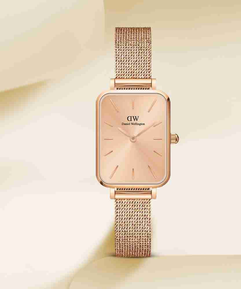 DANIEL WELLINGTON Quadro Quadro Unitone Rose Gold color Square