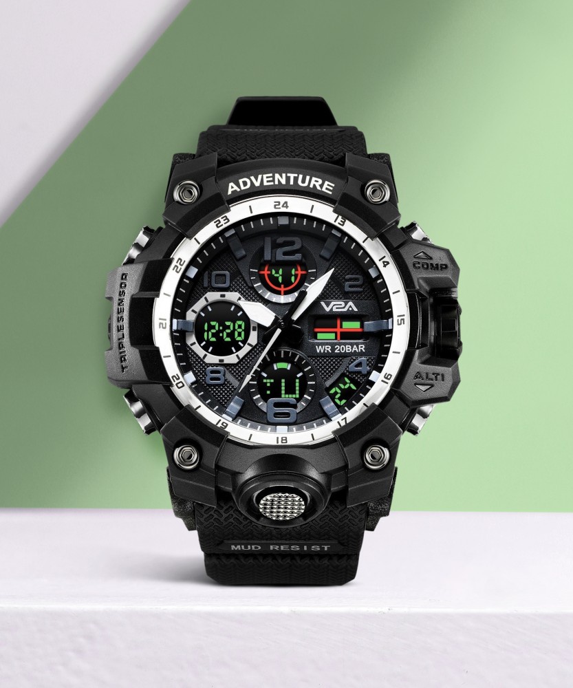 V2A Analog Digital Watch For Men Buy V2A Analog Digital Watch For Men Trendy Casual Sports Military Shock Resistant Unique Best Selling Waterproof Online at Best Prices in India Flipkart