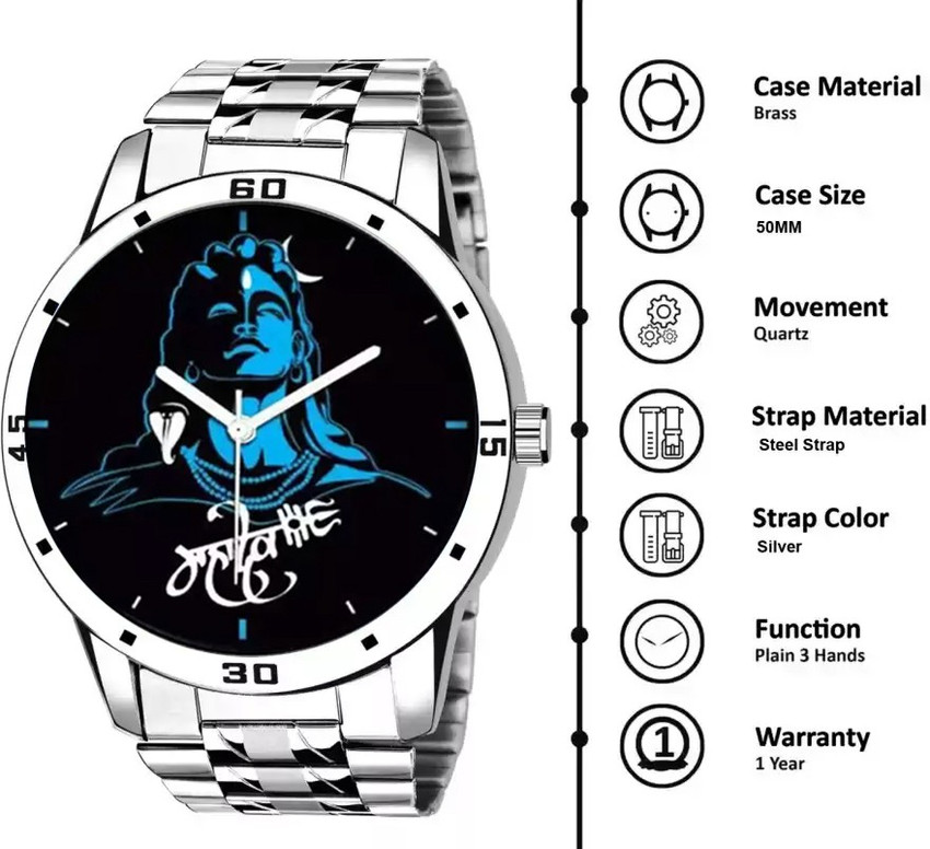 Bluemont Mahadev Watch with Diamond Bracelet for Boys And Mens Wear in Every Occasion Analog Watch For Men Buy Bluemont Mahadev Watch with Diamond Bracelet for Boys And Mens Wear