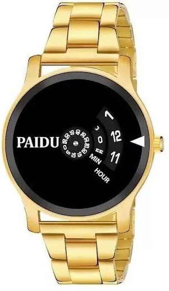 Kishore Enterprises PA WA BL GO M Paidu black dial and golden belt Analog Watch For Men Buy Kishore Enterprises PA WA BL GO M Paidu black dial and golden belt Analog Watch For Men PA WA BL GO M 2