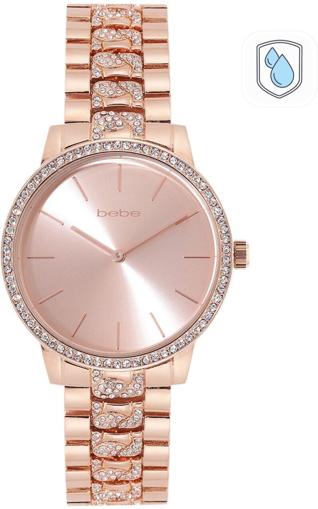 bebe rose gold watch