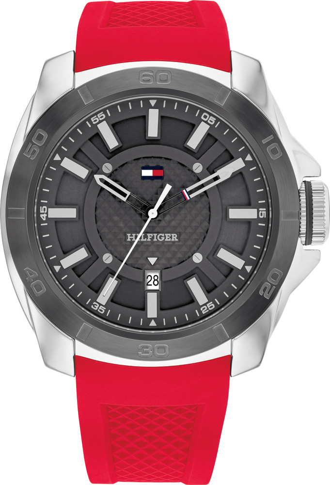 Tommy hilfiger red strap watch outlet