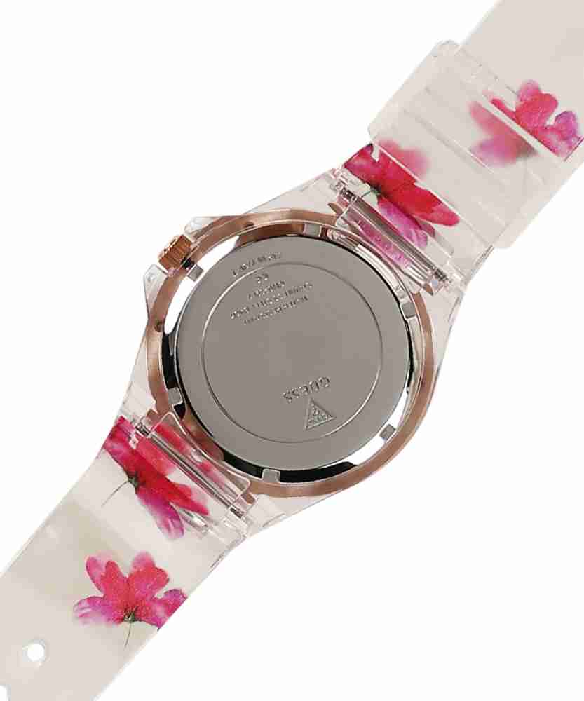 GUESS Floral Print Dial Analog Watch For Women Buy GUESS