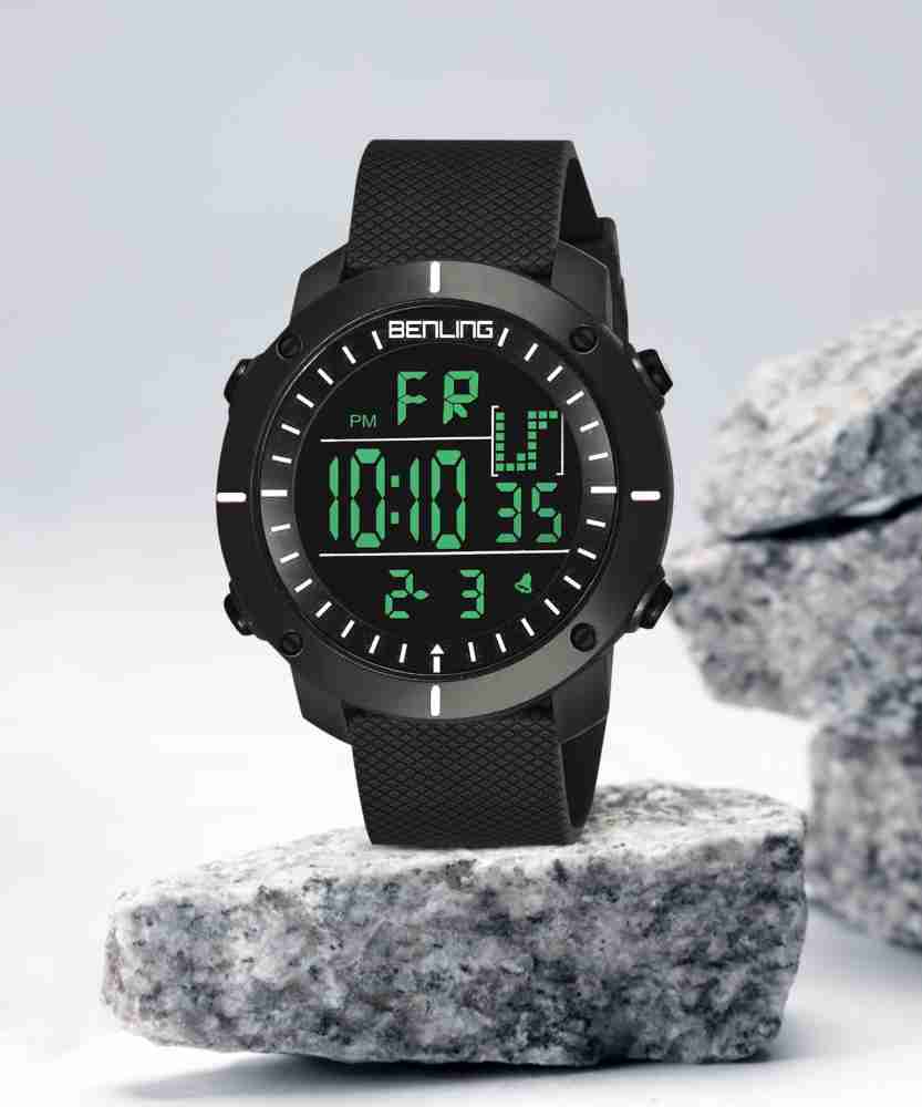 Eddy hager 800 digital cheap army green sports watch