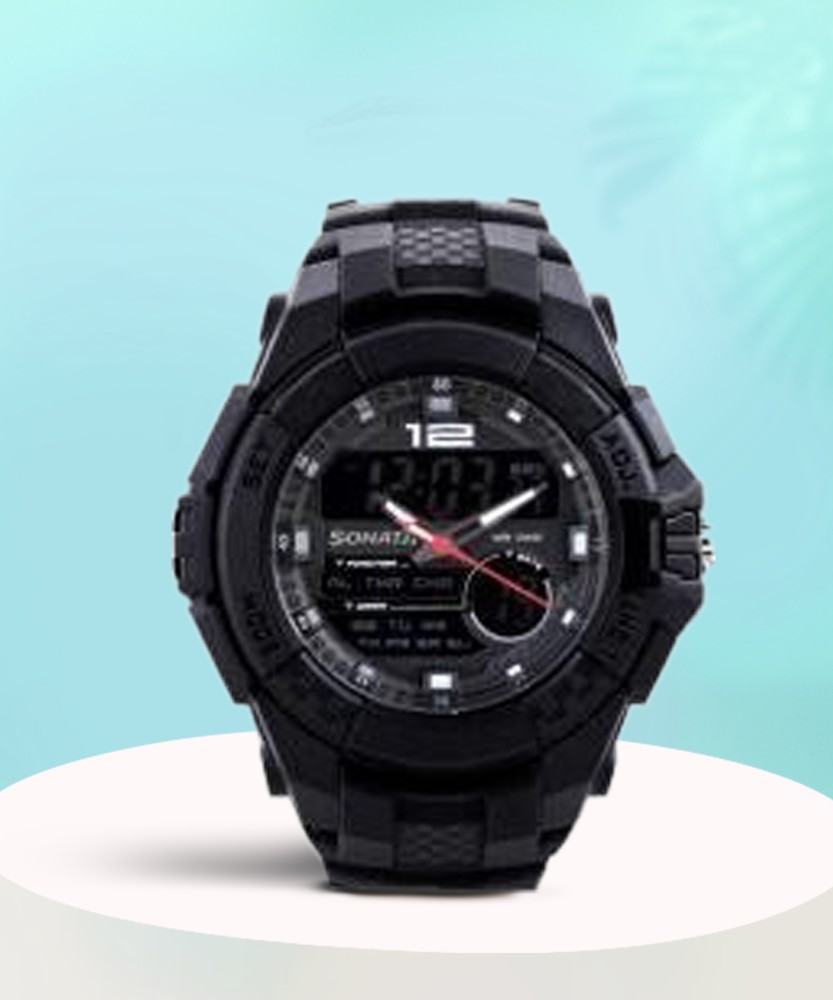 Sonata analog top digital watch