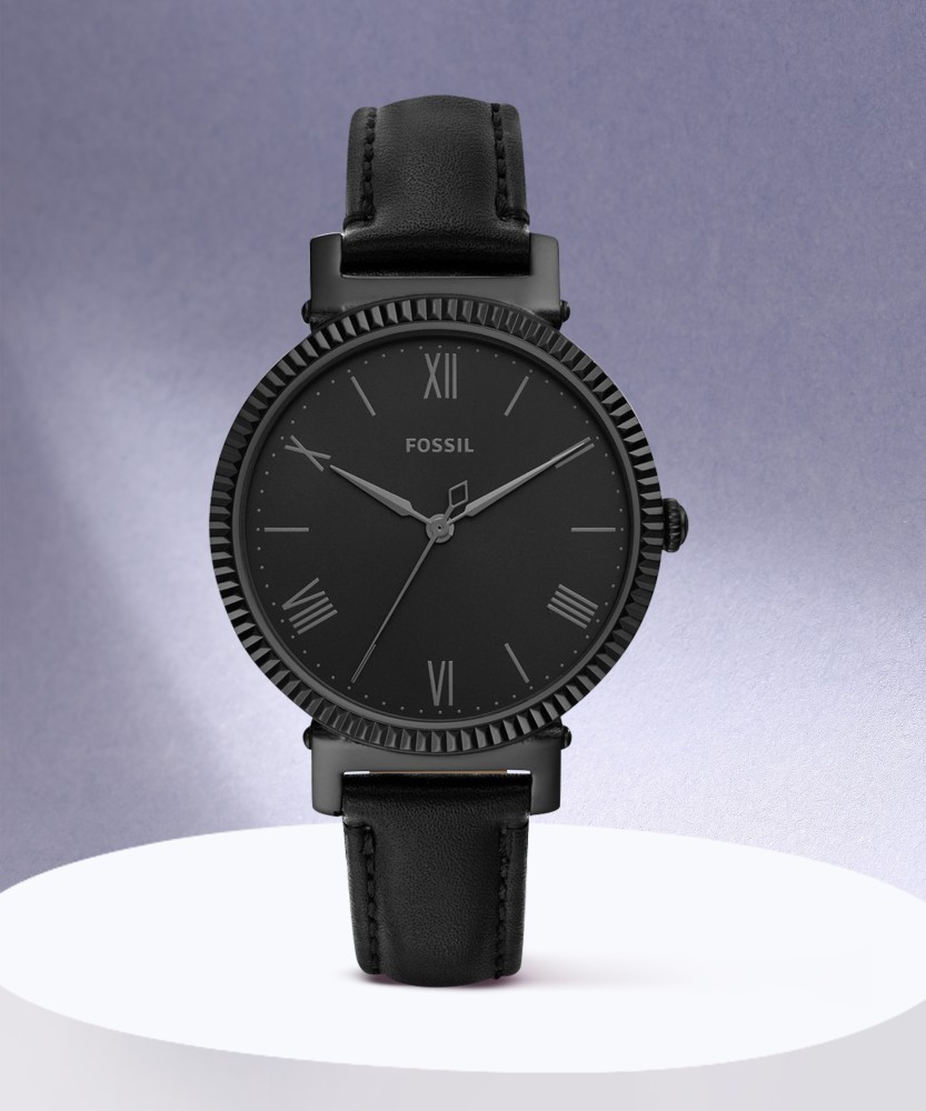 All black fossil watch cheap women's