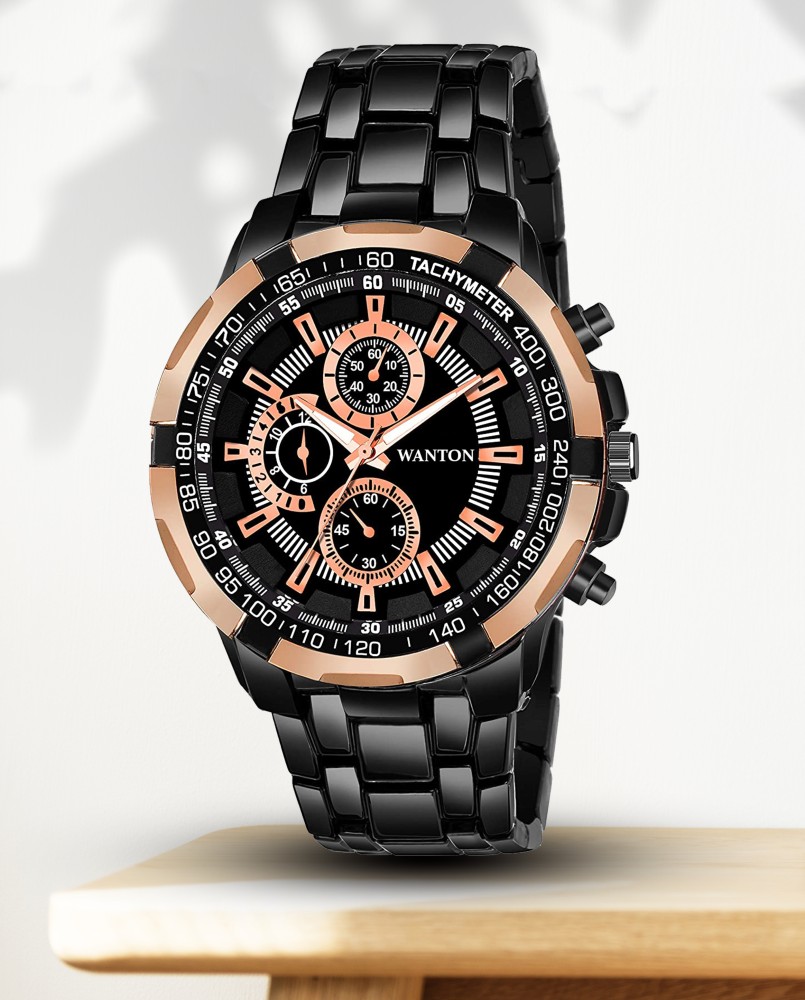 WANTON Black color stylish and professional new variant fashion watches with chronograph design dial watch for men Analog Watch For Boys Buy WANTON Black color stylish and professional new variant