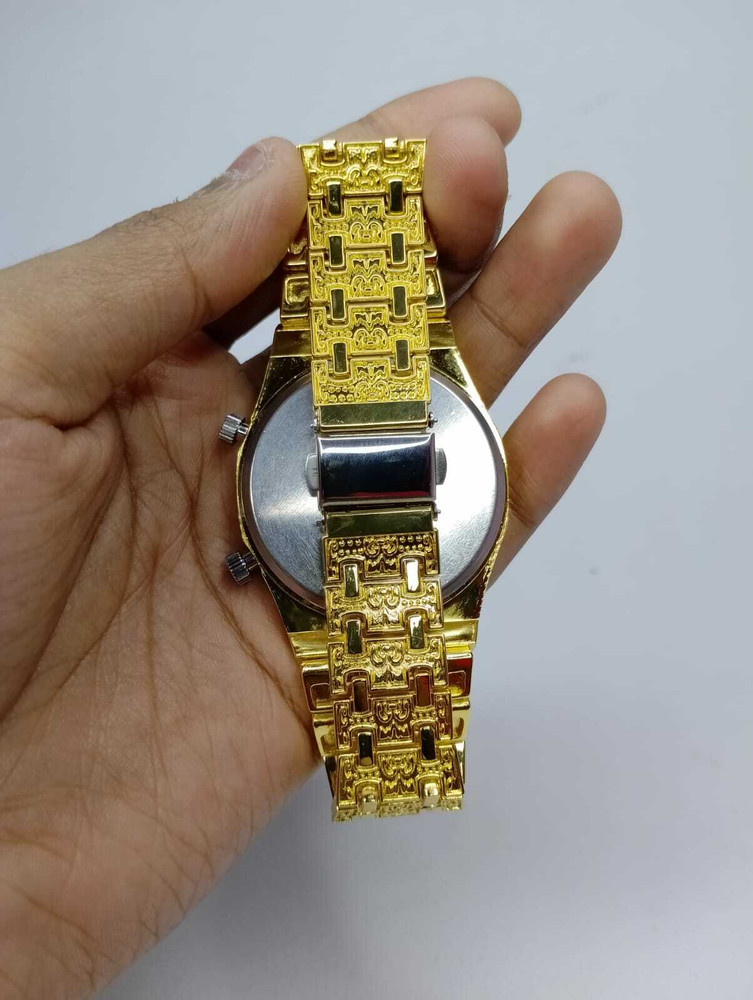 HISTORY Golden Metal LED Watch For Men s. Golden Metal Apple LED