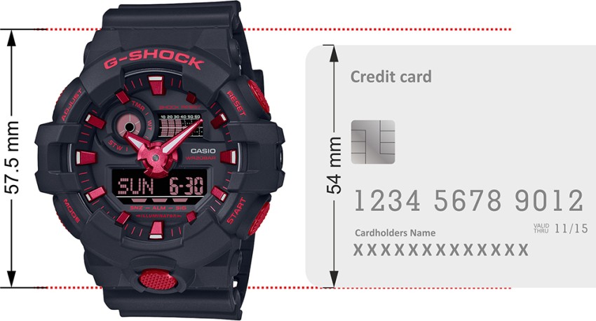 G shock ga store 700 black red