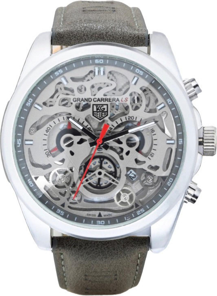 VILEN Tag Heur Classic Grey White Chronograph Watch For Men Tag