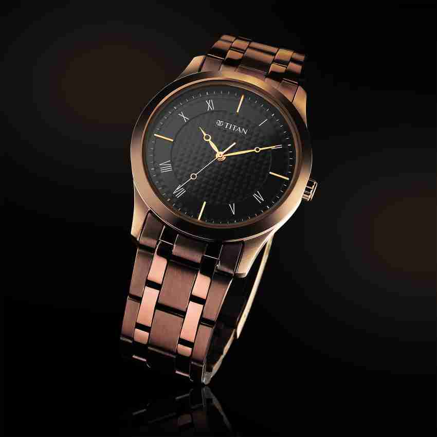 Titan rose gold hot sale watch for men