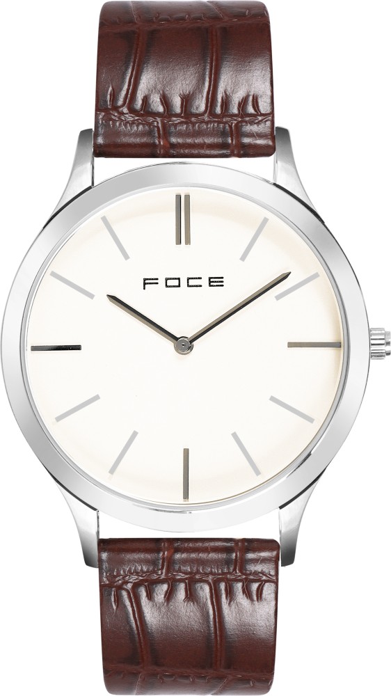 Foce FC G 37 BRWH FOCE Analog White Dial Leather Strap Watch Analog Watch For Men Buy Foce FC G 37 BRWH FOCE Analog White Dial Leather Strap Watch Analog Watch For Men FC G 37 BRWH Online