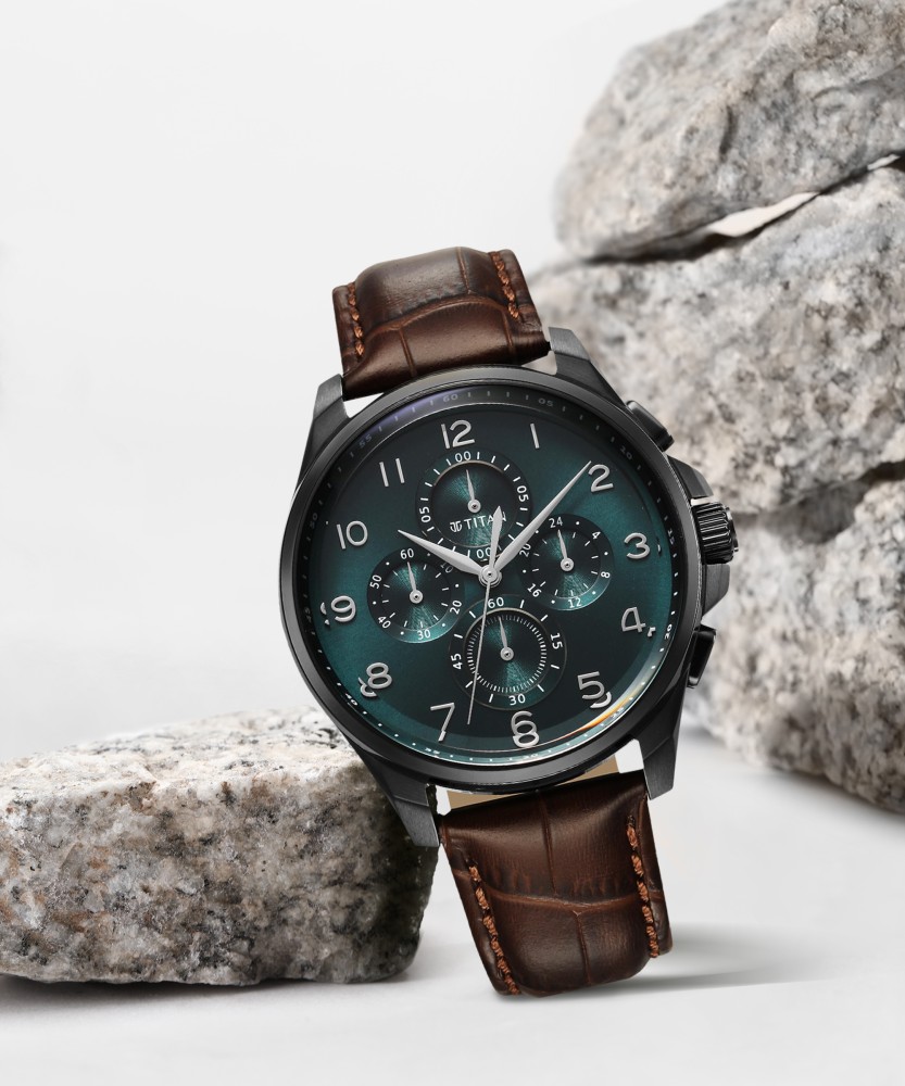 Buy Online Titan Regalia Premium Blue Dial Stainless Steel Strap Watch for  Men - 1688km07