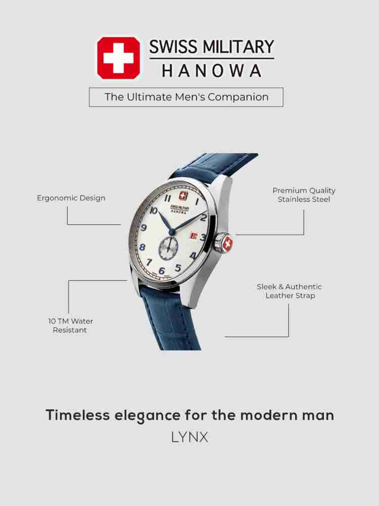 Swiss Military Hanowa LYNX LYNX Analog Watch - For Men - Buy Swiss Military  Hanowa LYNX LYNX Analog Watch - For Men SMWGB0000702 Online at Best Prices  in India