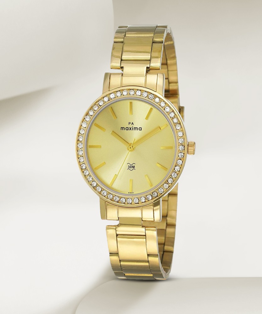 Maxima best sale gold watch