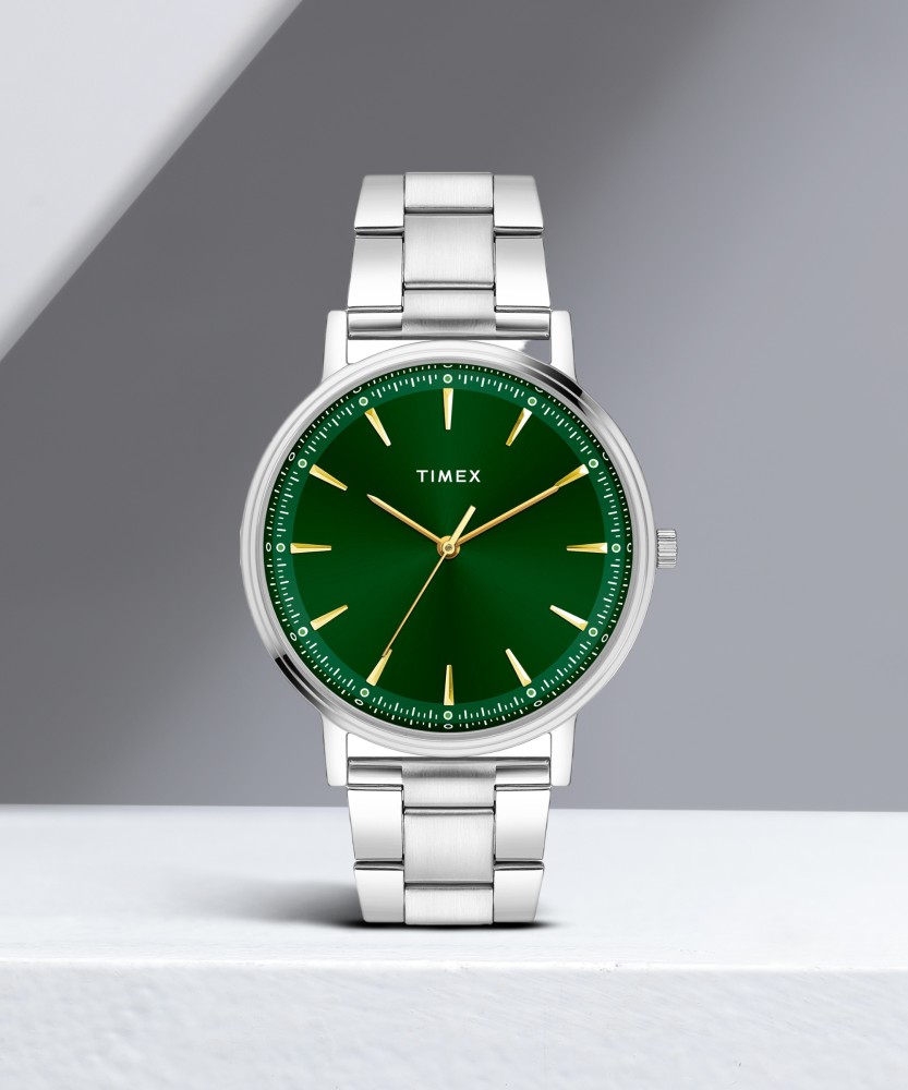 Green 2024 analog watch