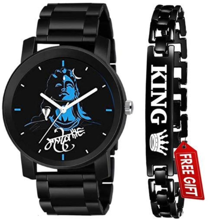 Vtrack Mahakal Big Dial All Black Analog Watch With Bracelet For Men Analog Watch For Men Buy Vtrack Mahakal Big Dial All Black Analog Watch With Bracelet For Men Analog