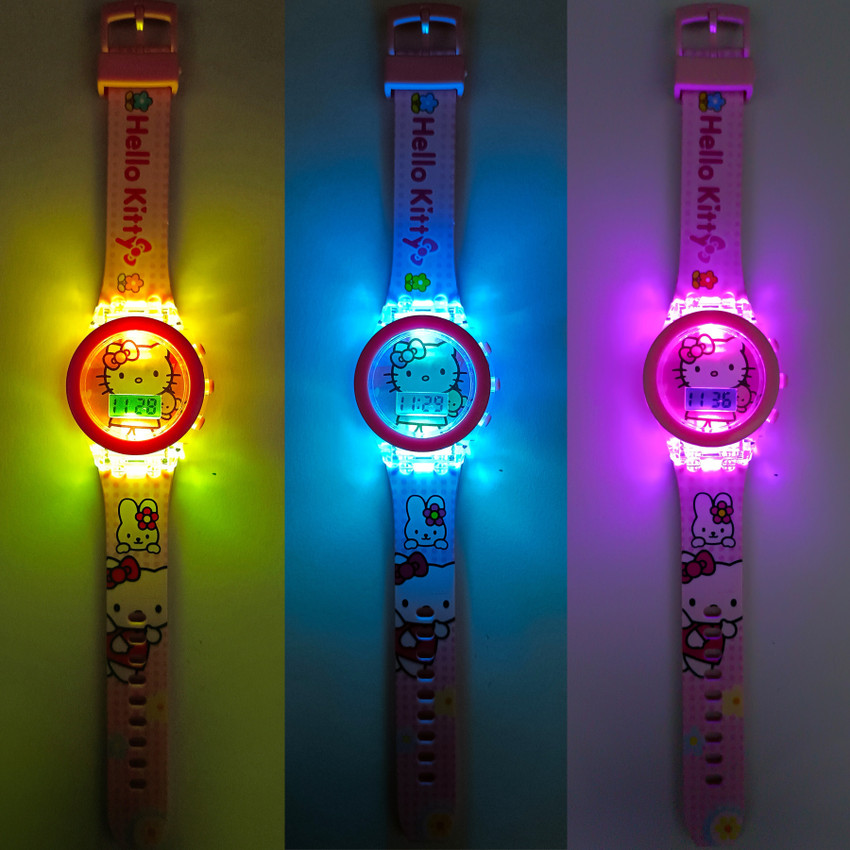 Brishti Cute Cat Multicolor Glowing Light Digital Pink Wrist Watch Cum Toy for Girl s Digital Watch For Girls Buy Brishti Cute Cat Multicolor Glowing Light Digital Pink Wrist Watch Cum