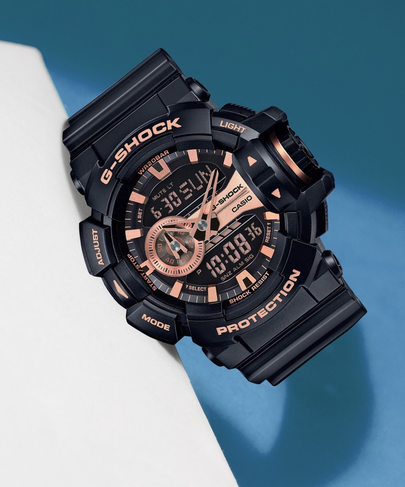GM110G-1A9 | Analog-Digital Black and Gold Men's Watch G-SHOCK | CASIO