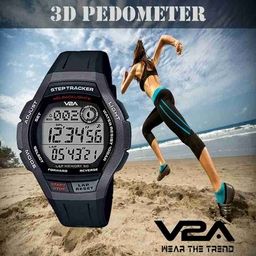Digital watch with step counter cheap