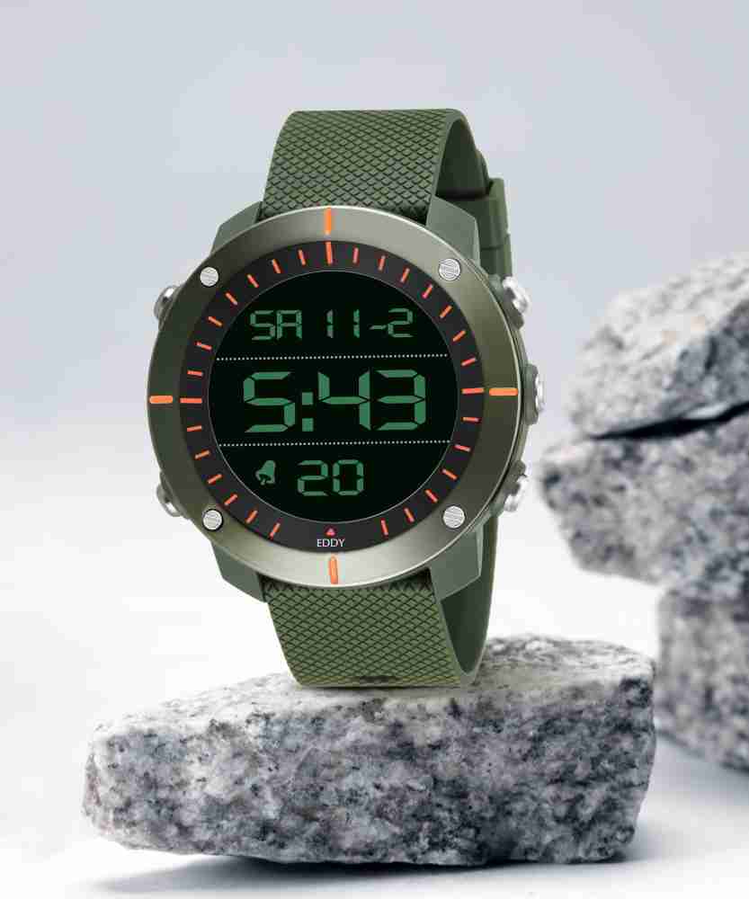 Eddy hager 800 digital army green sports watch on sale