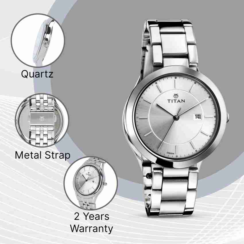 Titan ladies sale silver watches