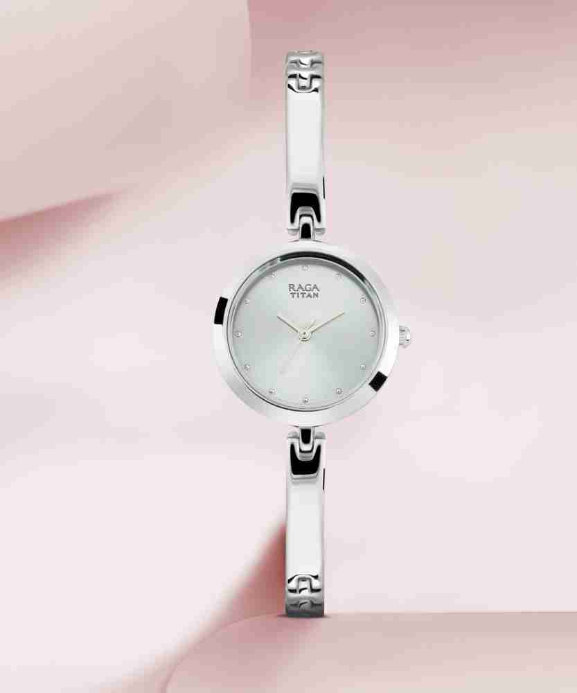 Titan watches women's discount silver