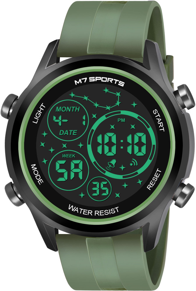Analog watch top with digital stopwatch