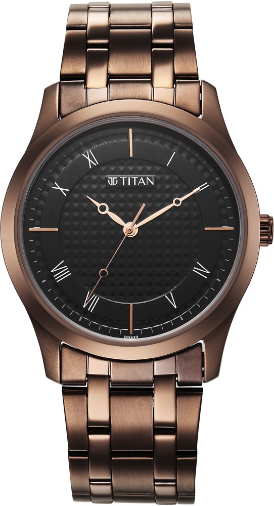 Titan Karishma Black Dial Watch for Men 1823QM01