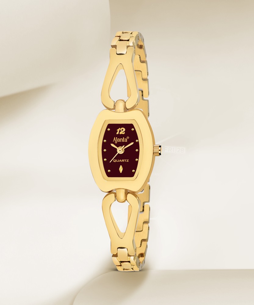 Ajanta wrist watch outlet golden