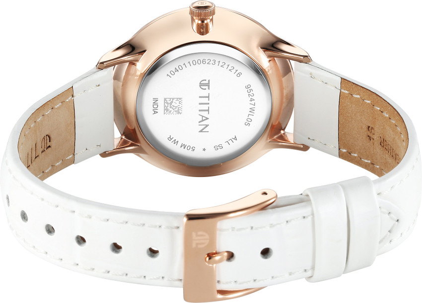 Titan ladies watches white strap best sale