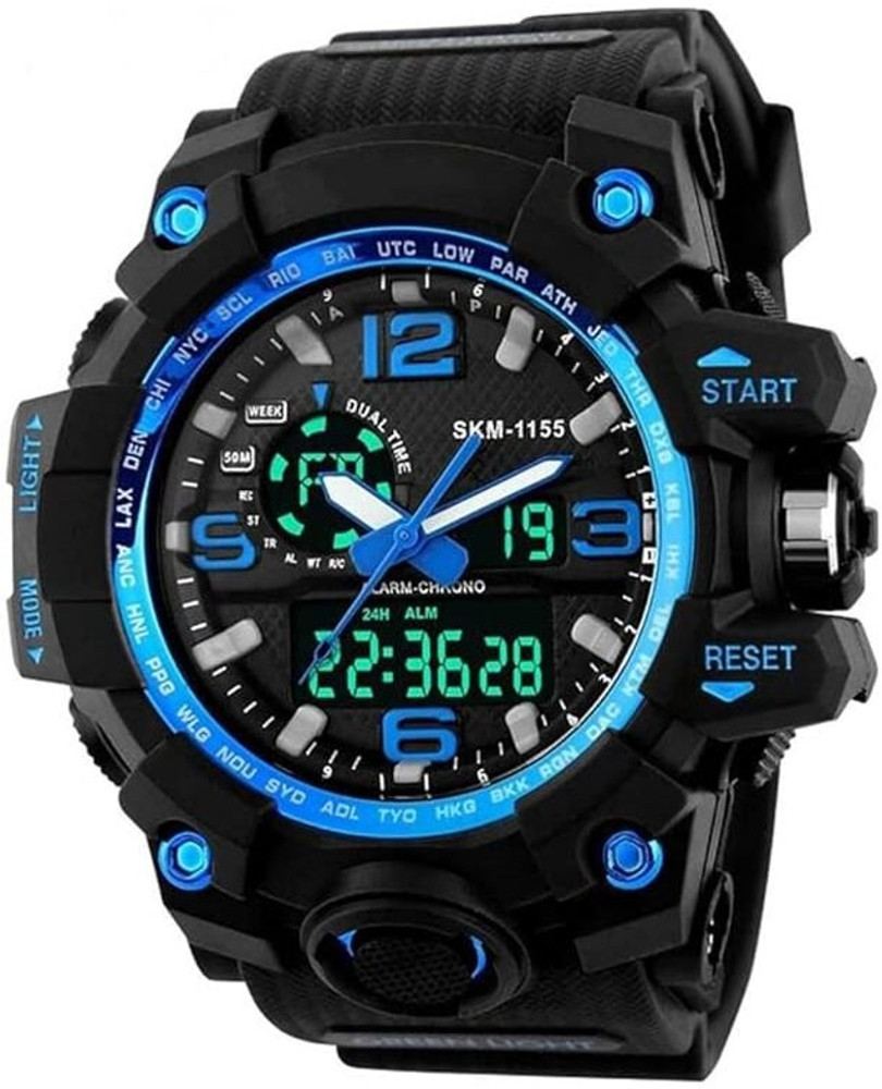 otage Dual Time Dial Sports 1155 Blue S Shock Analog Digital Watch For Men Buy otage Dual Time Dial Sports 1155 Blue S Shock Analog Digital Watch For Men S Shock Sports 1155 Analog
