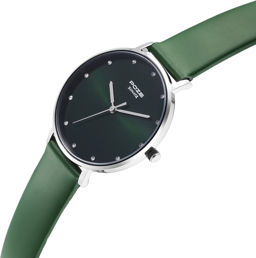 Sonata best sale green watch