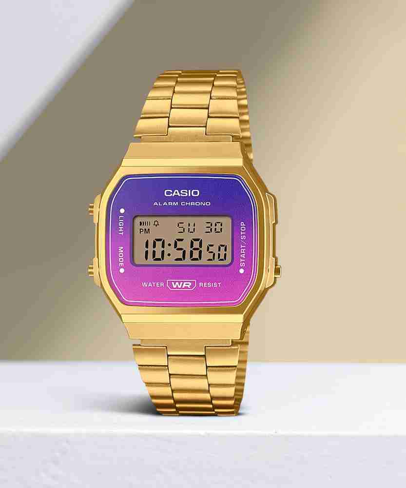 Casio vintage best sale face gold watch