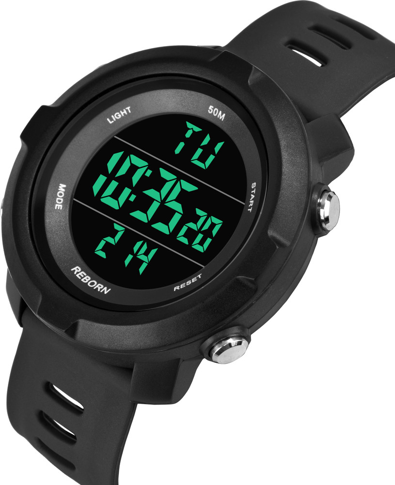 TrackFly 9062 Black Primuam Day Date Display Slim Dial Digital